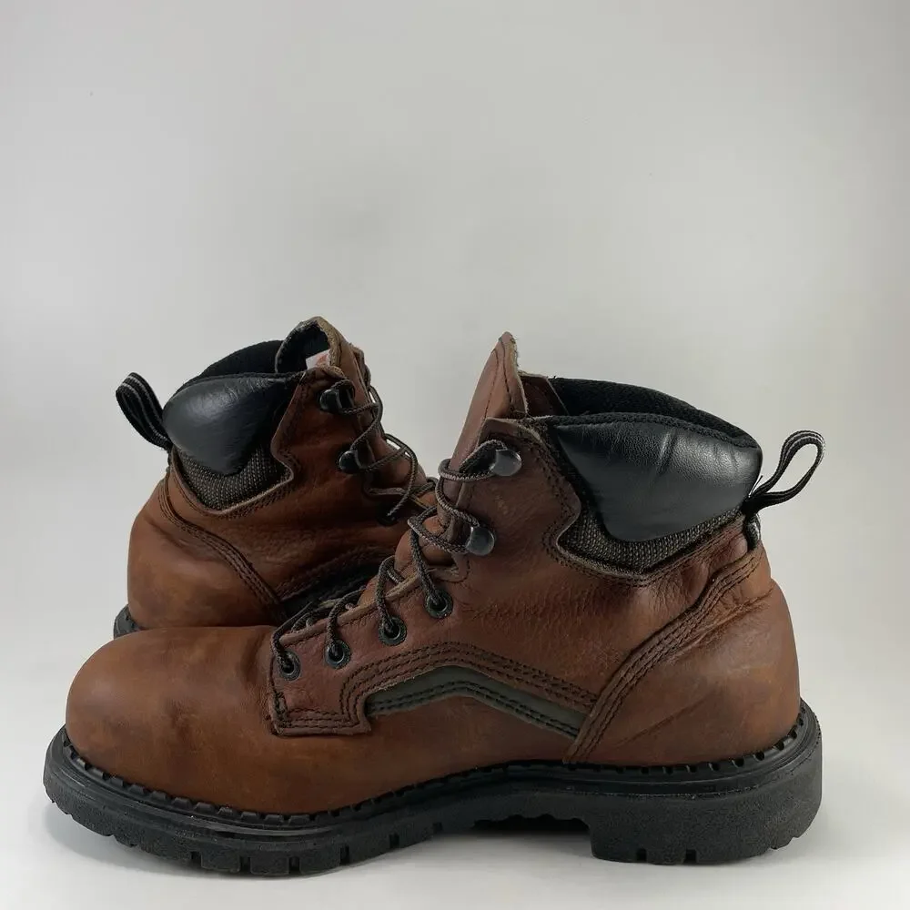 Red Wing 2226 Mens Size 10 D Brown Leather Lace Up Work Safety Steel Toe Boots
